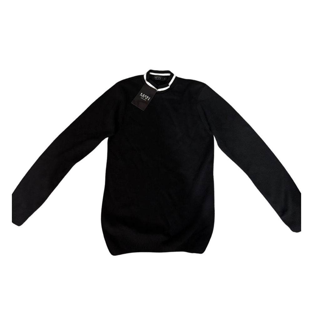 Men's Black Turtleneck Sweater